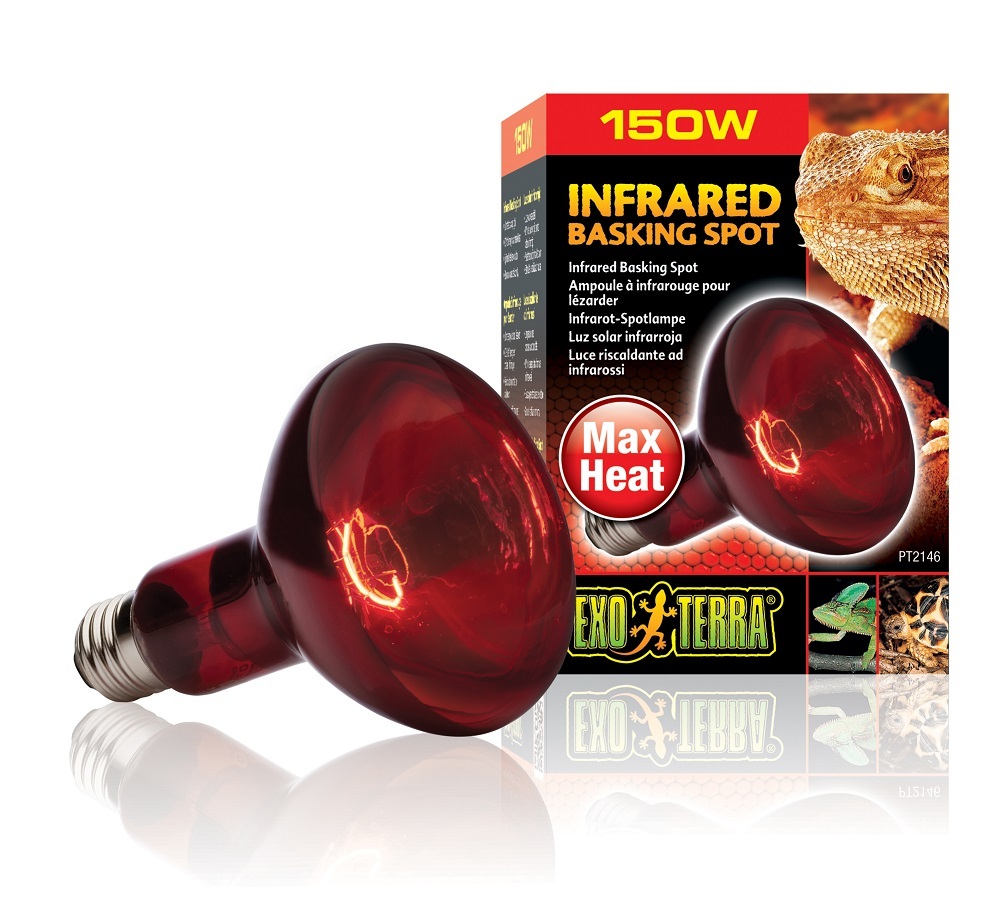 Exo Terra Infrared Basking Spot Reptile Heat Lamp 150 Watt