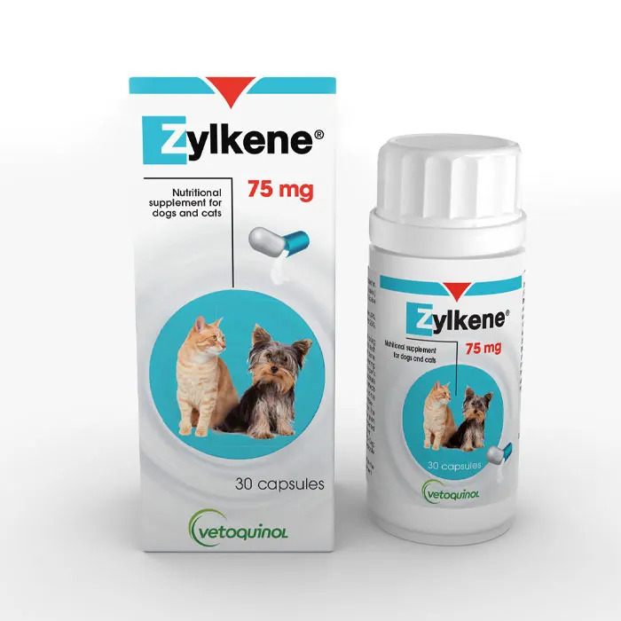 Zylkene 75mg 30 Capsules for Small Dogs & Cats Calming