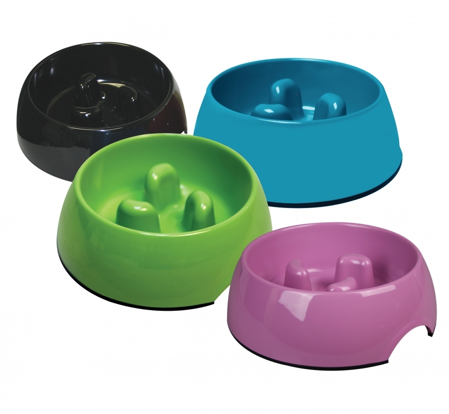 Pet One Melamine Round Slow Down Feeder Dog & Cat Bowl 140ml Pink
