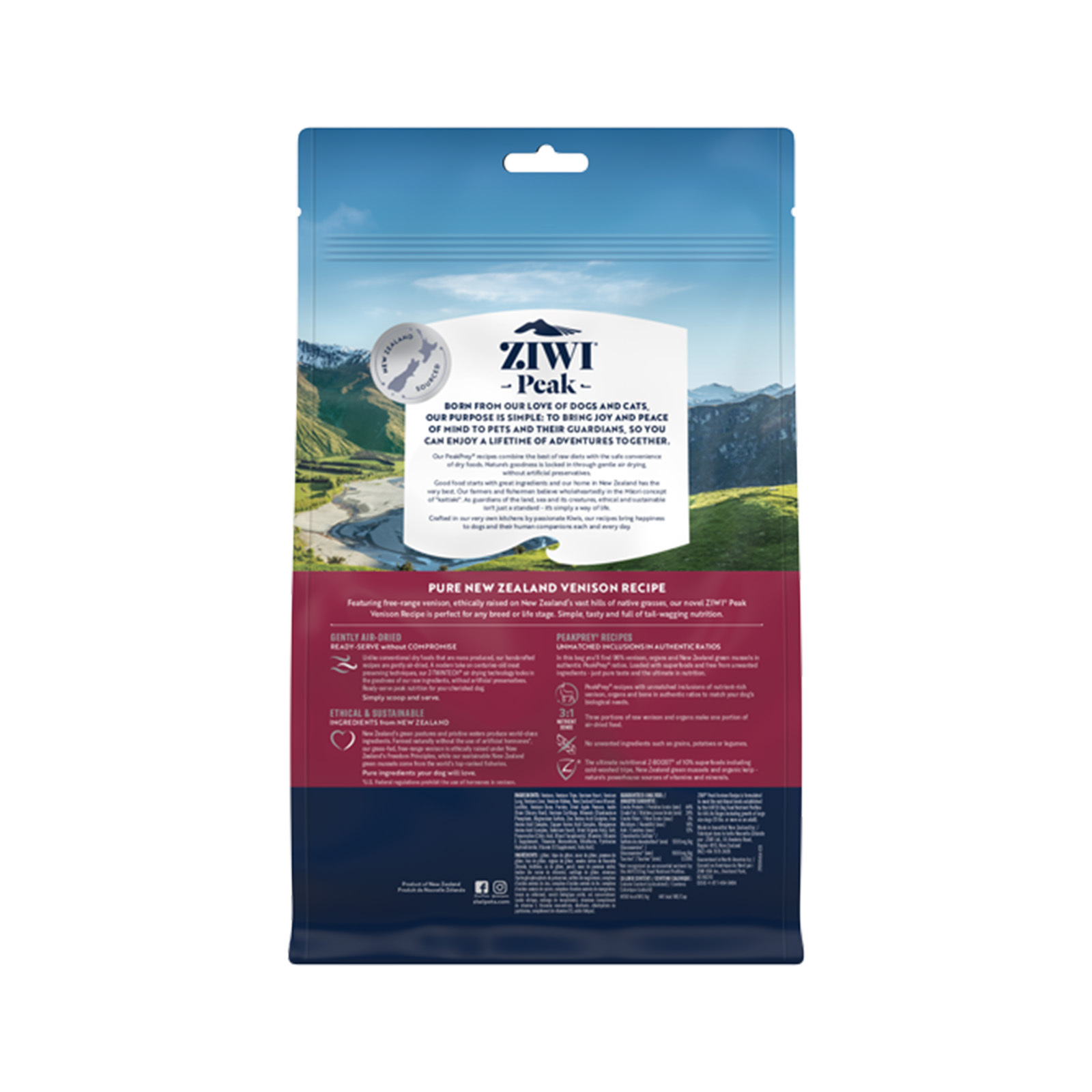 Ziwi Peak Air Dried Dog Food Venison 454g