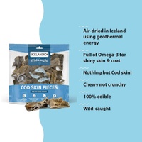 Icelandic Cod Skin Pieces Dog Treats - 227g