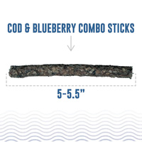 Icelandic Cod & Blueberry Combo Sticks - 6 Pack