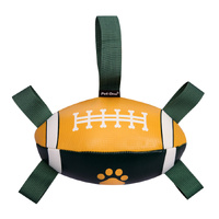 Pet One Toggle Ball Dog Toy - Football Green/Gold - Medium
