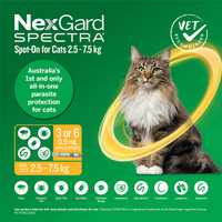 NexGard Spectra for Cats 2.5-7.5 kg - Yellow