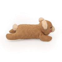Zippy Paws Snooziez Shhhqueaker Dog Toy - Bear - 30x14x11cm