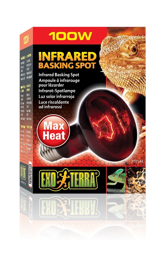 Exo Terra Infrared Basking Spot Reptile Heat Lamp 100 Watt