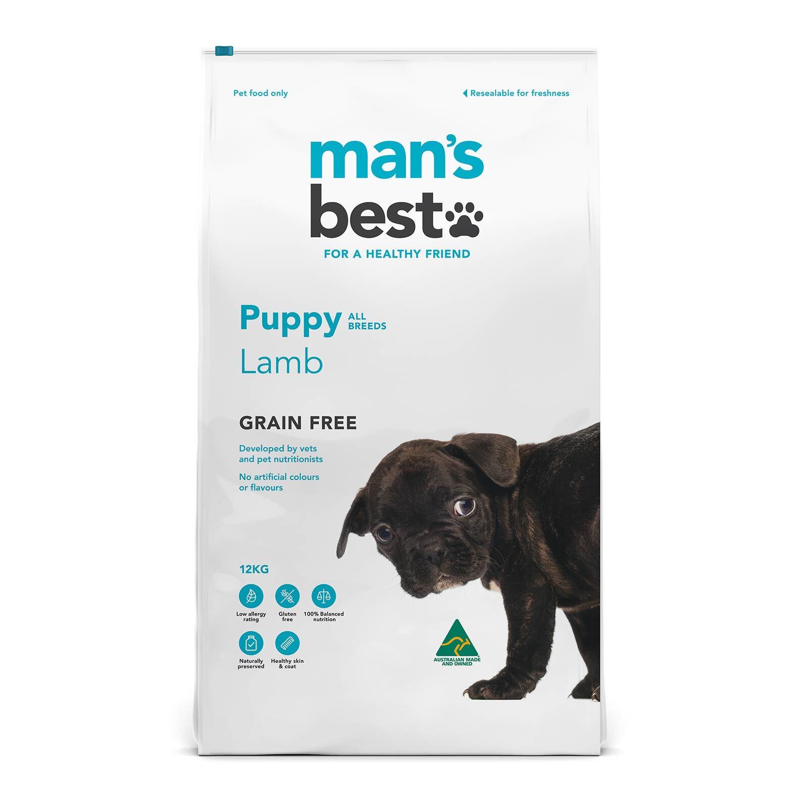Man s Best Puppy Grain Free Dry Food Lamb 12kg