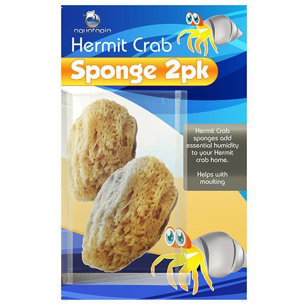 Hermit Crab Sponge 2 Pack to Keep Humidity in Tank