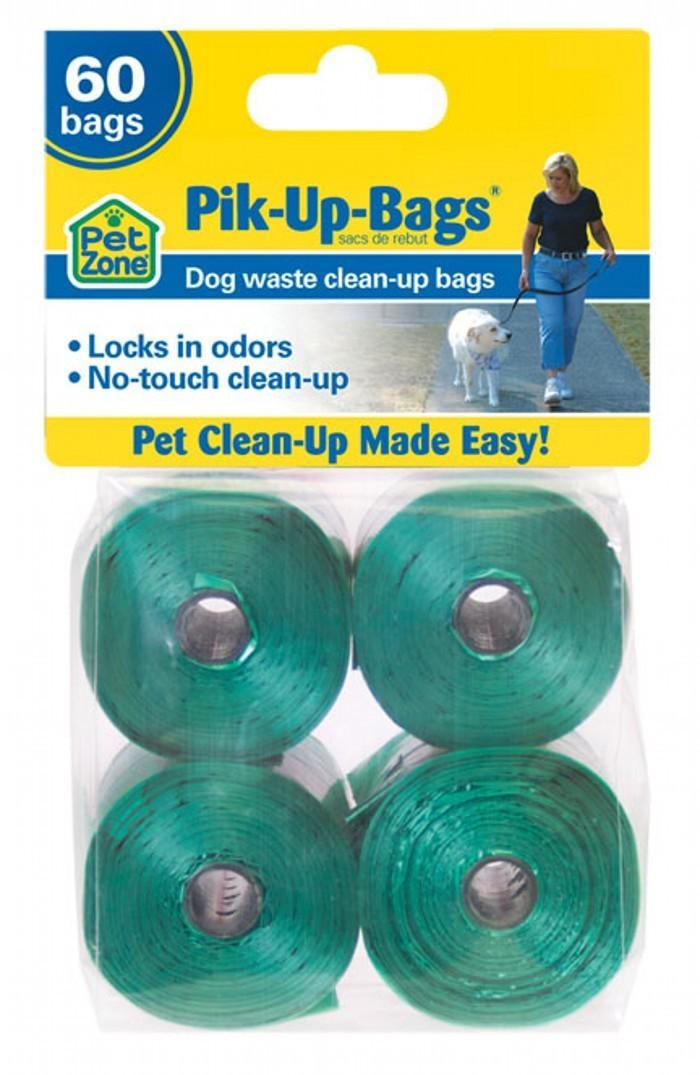 Pet Zone Pik-Up-Bags - Dog & Pet Waste Bags - 60 Bags