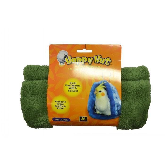 Multipet Happy Hut Bird Hideaway Snuggle Green Large (29cm) (Parrot
