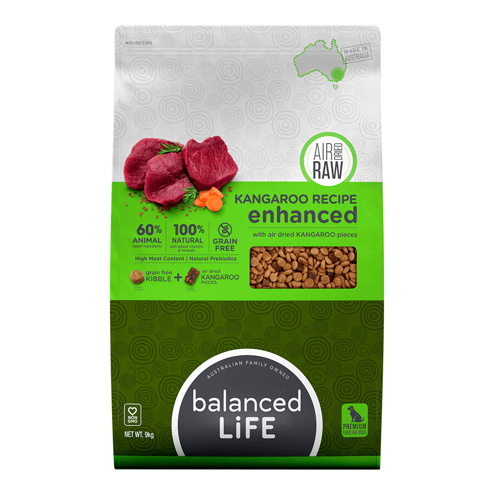 Balanced Life Enhanced Dog Food Roo 9kg (Air Dry & Kibble Mix)