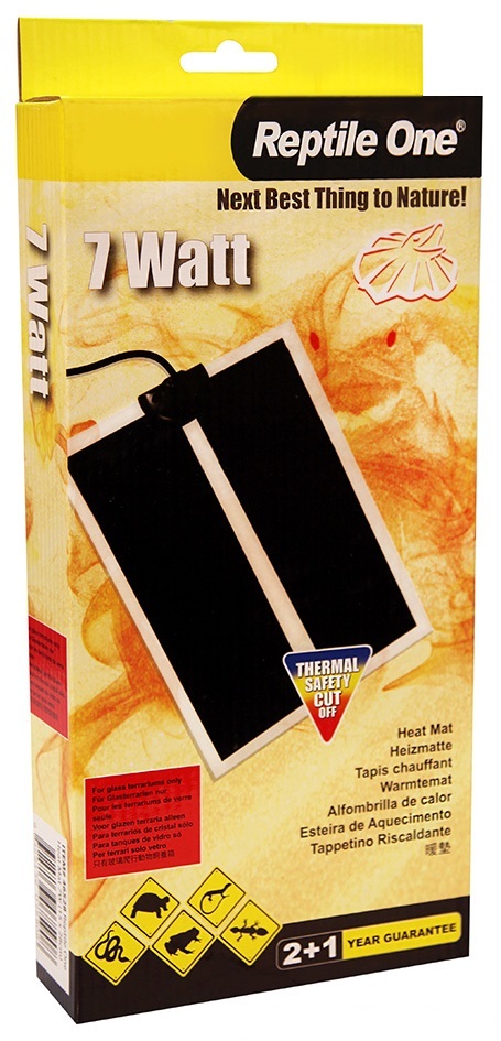Reptile One 7 Watt Heat Mat for Snakes Lizards 15cm x 28cm