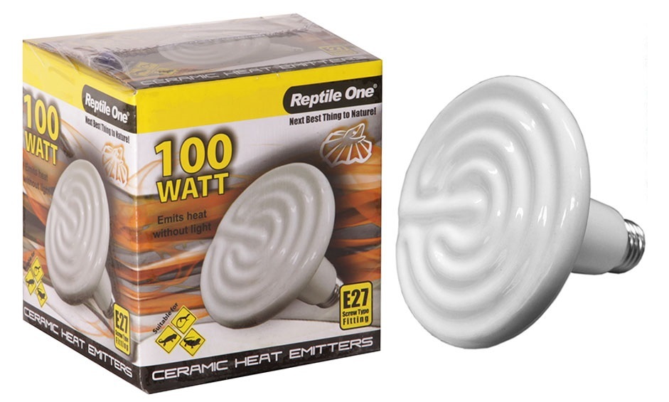 Reptile One 100 Watt Ceramic Heat Globe Lamp Eddison Screw Fitting
