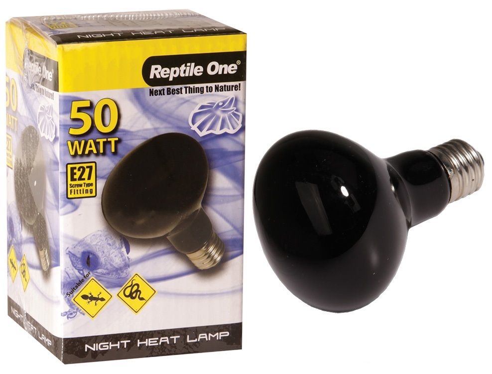 Reptile One 50 Watt Night Heat Globe Lamp Eddison Screw Fitting