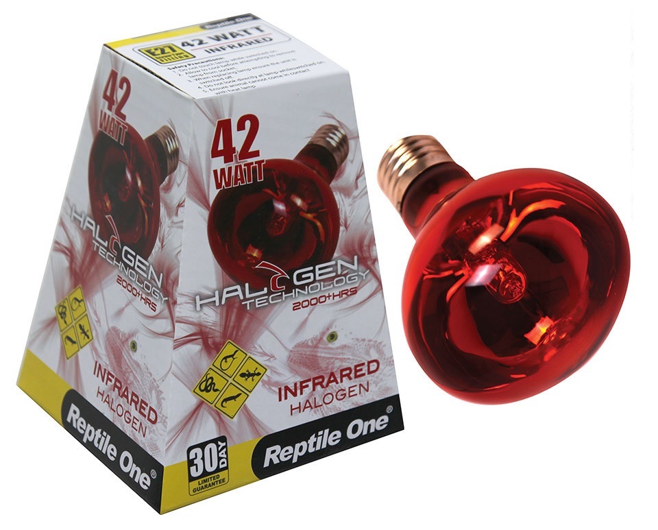 Reptile One Halogen Infrared Heat Lamp (52W Eqv 75W) Eddison Screw Fitting