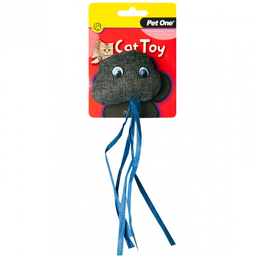 Pet One Grey Jellyfish Cat Toy 15.5cm