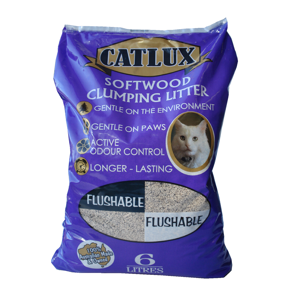 Catlux Softwood Clumping Cat Litter 6 Litres