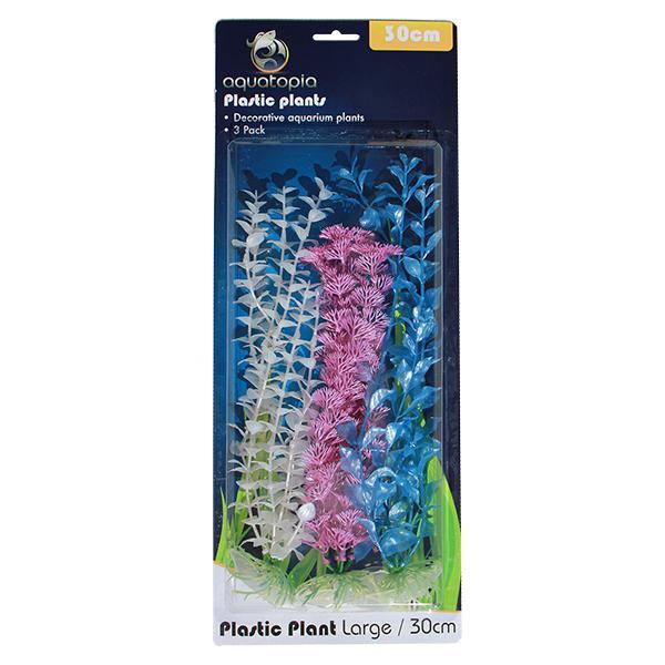 Pearl Plastic Aquarium Plants 3 Pack 30cm Aquatopia