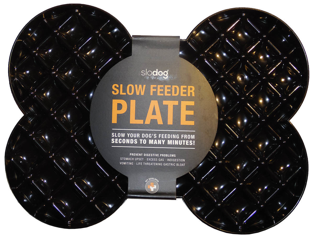 Slodog Slow Feeder Plate for Dogs Black