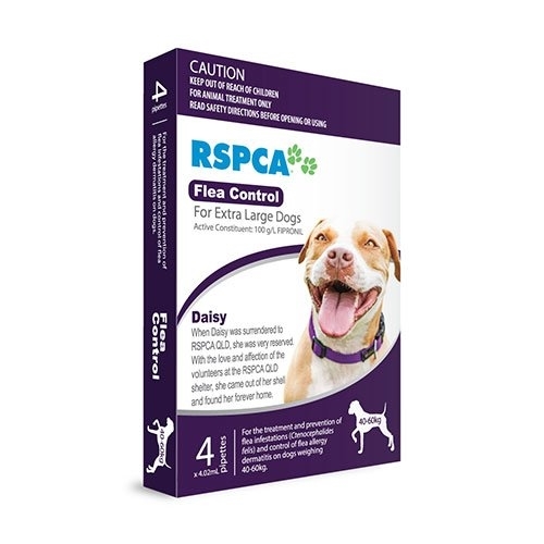RSPCA Flea Control for XLarge Dogs 4060kg 4 Pack (Purple)