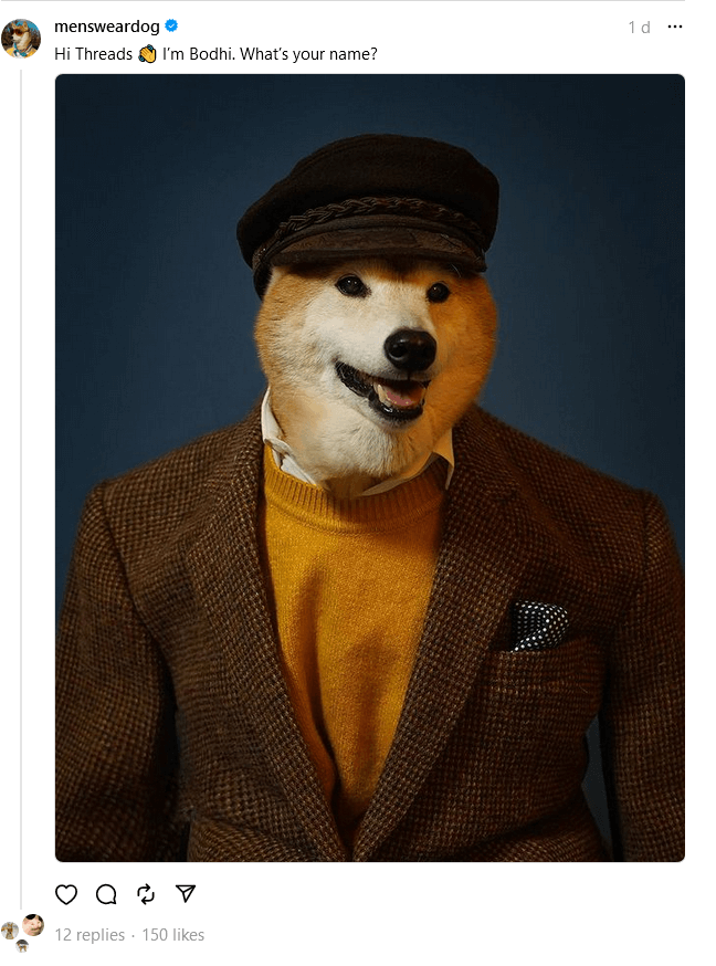 Menswear Dog (@mensweardog) on Instagram Threads