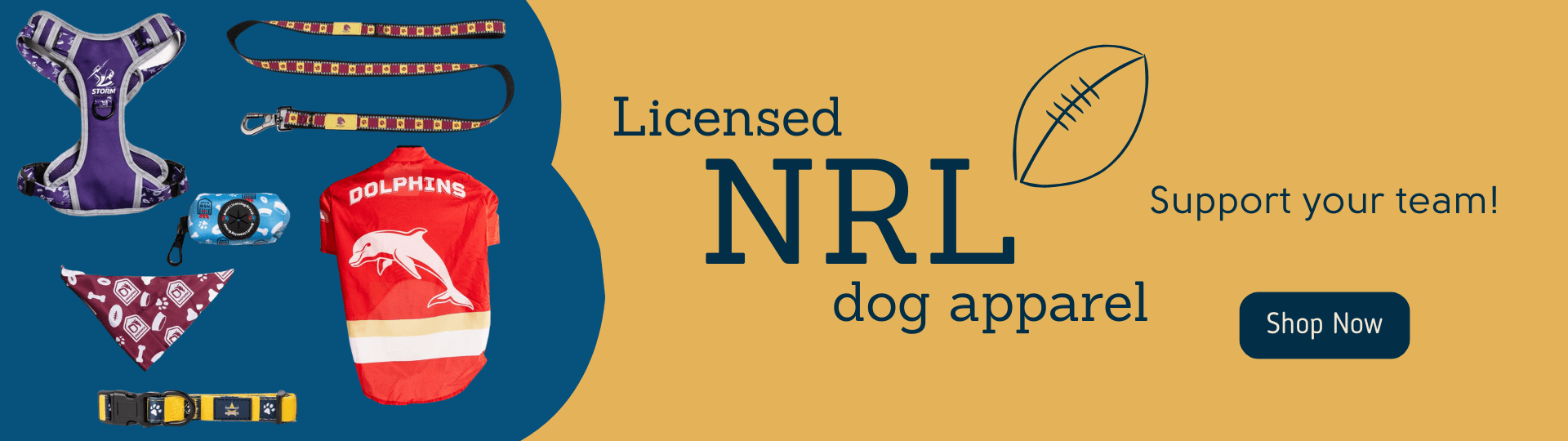 Licensed NRL Dog Gear Banner