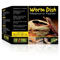 Exo Terra Worm Dish Mealworm Feeder for Reptiles - Medium