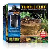 Exo Terra Turtle Cliff Aquatic Terrarium Filter & Rock - Medium (23x17x19.5cm)