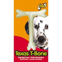 Fido Texas T-Bone Dog Toy - Beef - Small (11cm)
