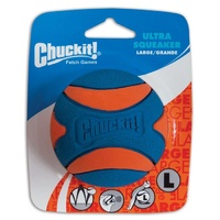 ChuckIt Ultra Squeaker Dog Ball - Large (7.5cm) - 1 Pack