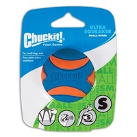 ChuckIt Ultra Squeaker Dog Ball - Small (5cm) - 1 Pack