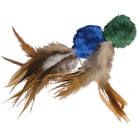 KONG Cat Naturals Crinkle Ball with Feathers