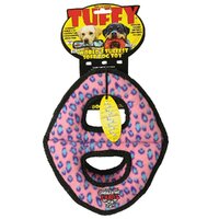 Tuffy Ultimates 3-Way Ring - Pink Leopard - 24x25x20cm (Tuff Scale 9)