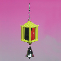 Latern Mirror with Bell Bird Toy