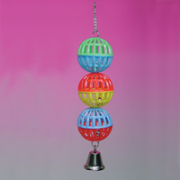 Three Latice Balls with Bell Bird Toy