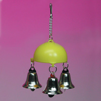 Half Ball with 3 Bells Bird Toy