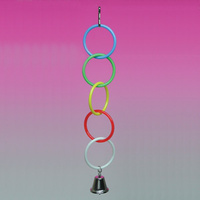 Plastic Olympic Rings with Bell Bird Toy