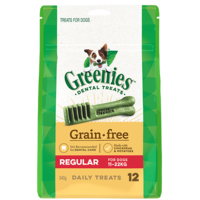 Greenies Grain Free Dental Dog Treats - Regular - 340g (12 Pack)