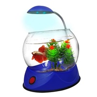 Aquatopia Betta Bowl with Light - 1.8L - Blue