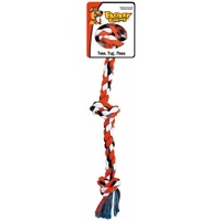 Mammoth Flossy Chews Dog Rope Toy - Three Knot Tug - Small (38cm)