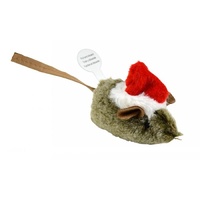Play-N-Squeak Holiday Santa Cat Toy - Mouse