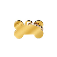 My Family Pet Tag Basic Bone - Gold - Small (3cm x 1.8cm)