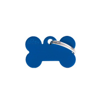 My Family Pet Tag Basic Bone - Blue - Small (3cm x 1.8cm)