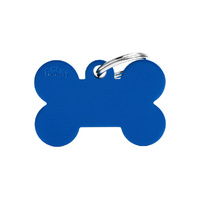 My Family Pet Tag Basic Bone - Blue - Large (3.8cm x 2.5cm)