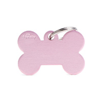 My Family Pet Tag Basic Bone - Pink - Large (3.8cm x 2.5cm)