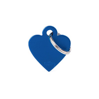 My Family Pet Tag Basic Heart - Blue - Small