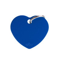 My Family Pet Tag Basic Heart - Blue - Large