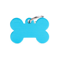 My Family Pet Tag Basic Bone - Light Blue - Large (3.8cm x 2.5cm)