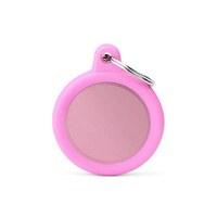 My Family Pet Tag - Hush - Circle - Pink