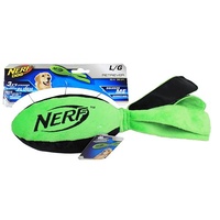 NERF Dog Retriever Football with Tail - Large (38cm) - Green